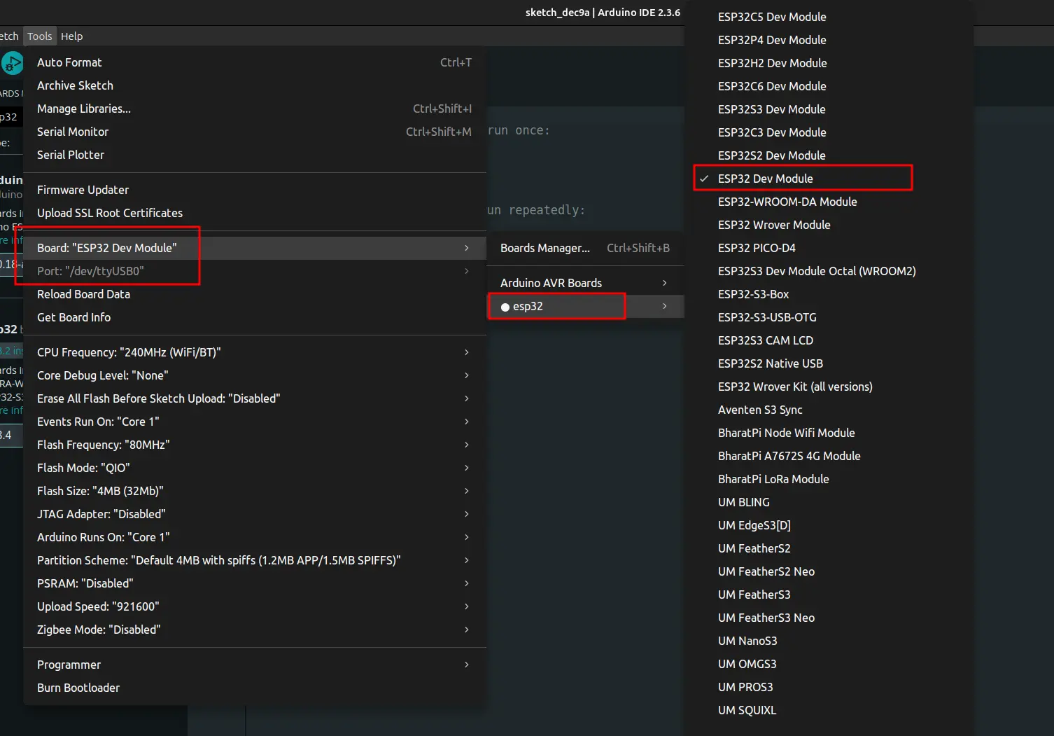 Verify and Select Your Board