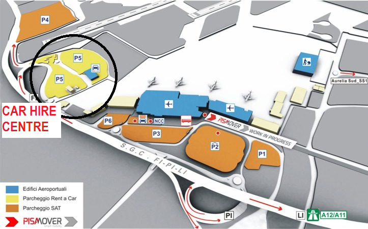 pisa airport terminal map Pisa Airport With Clarify Car Hire pisa airport terminal map