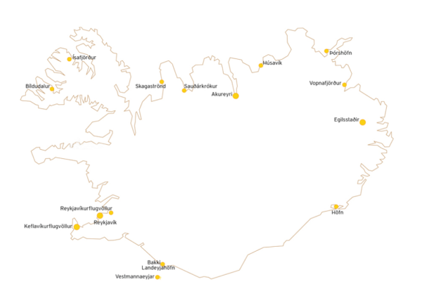 Hertz Car Hire Offices in Iceland Hertz Iceland Car Hire Stations