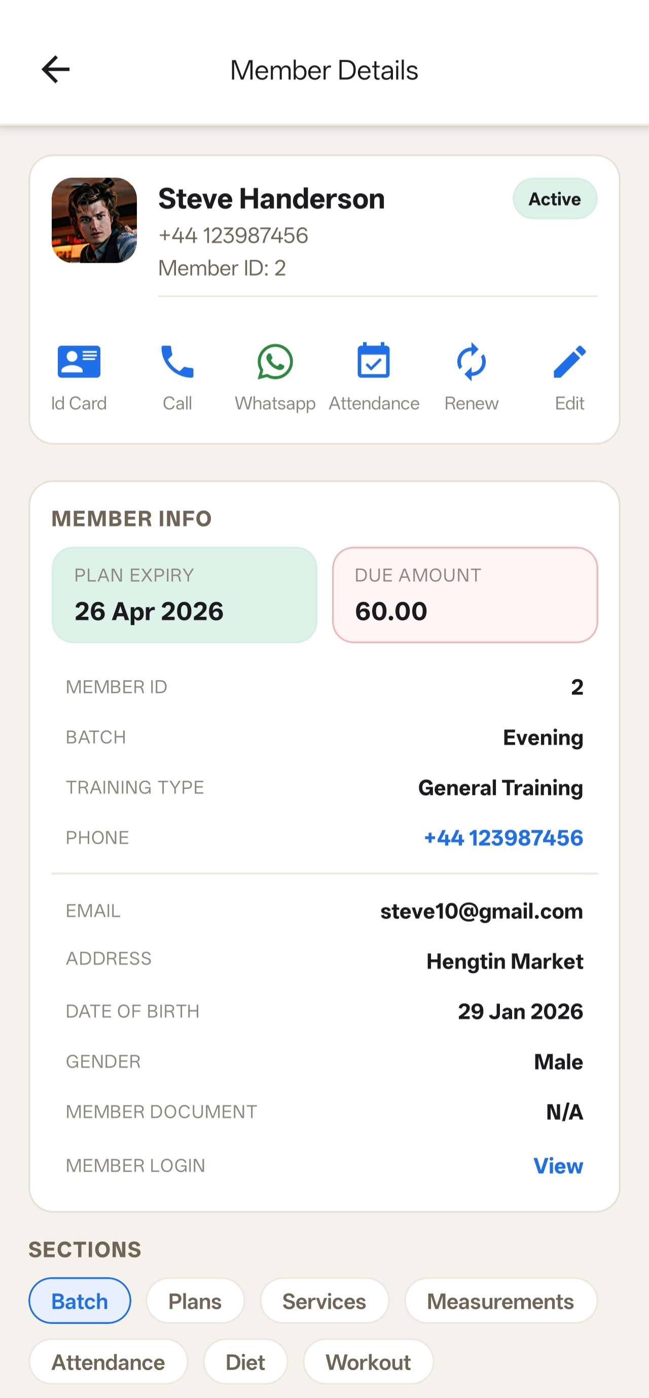 A Complete Member Profile at a Glance