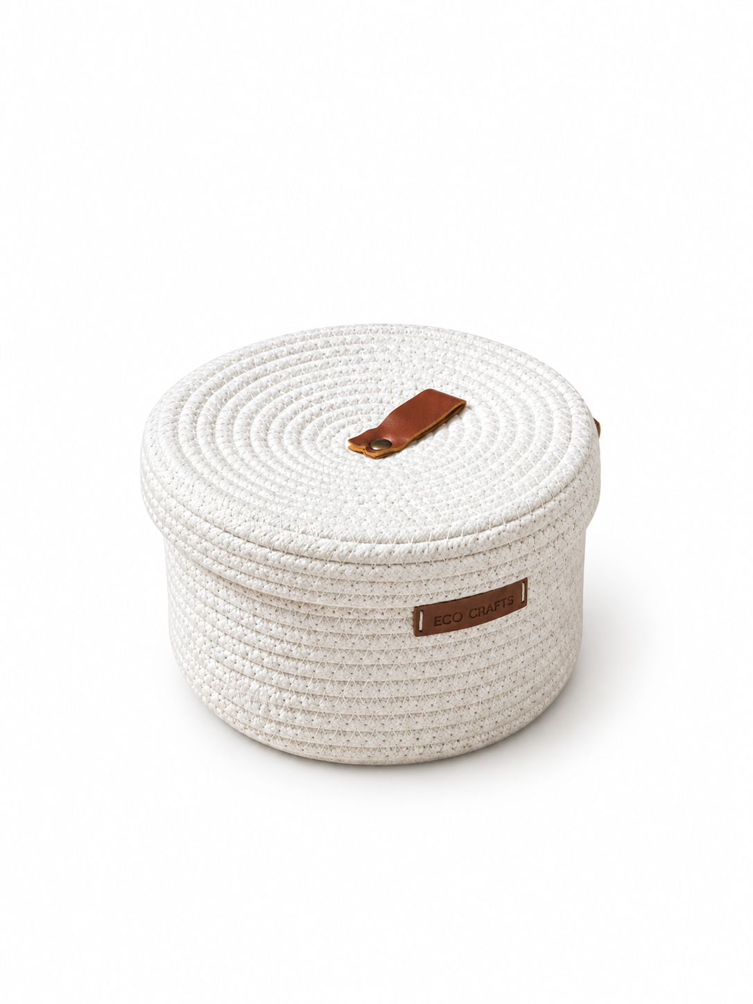 White Woven Rope Storage Basket