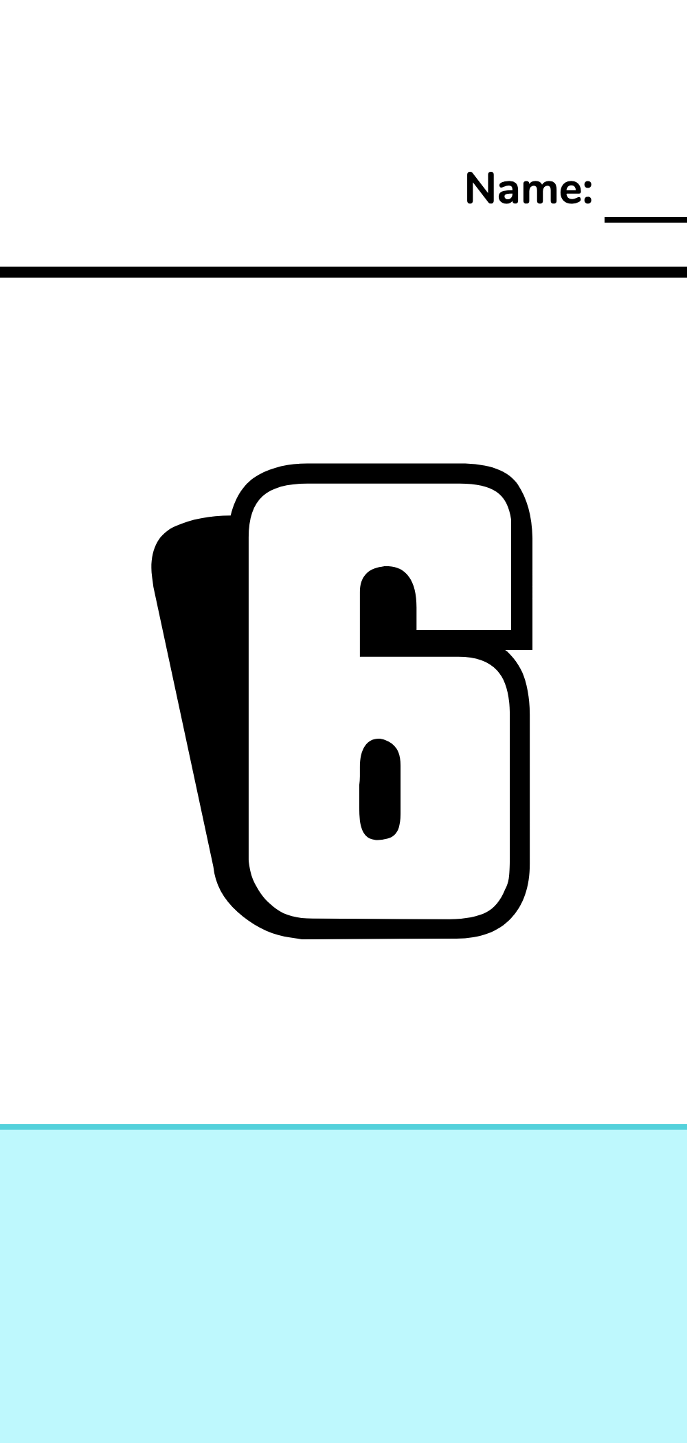 Numbers: six 六 - Chinese Writing Worksheet | WriteMandarin