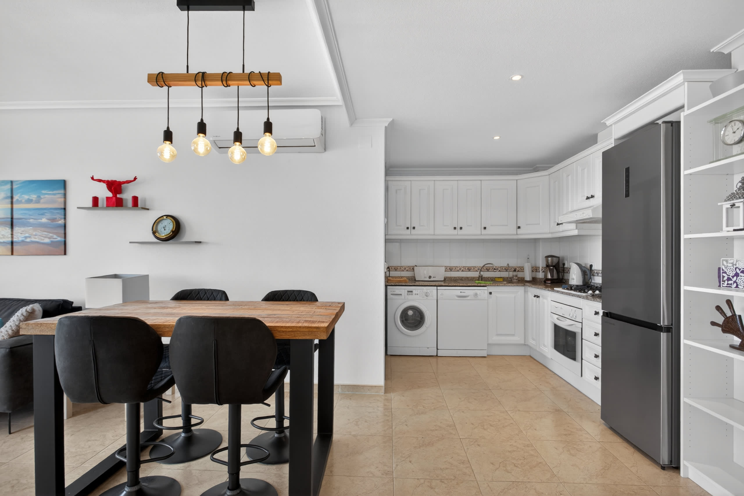 Open-plan kitchen — ático en venta Lomas de Campoamor Orihuela Costa