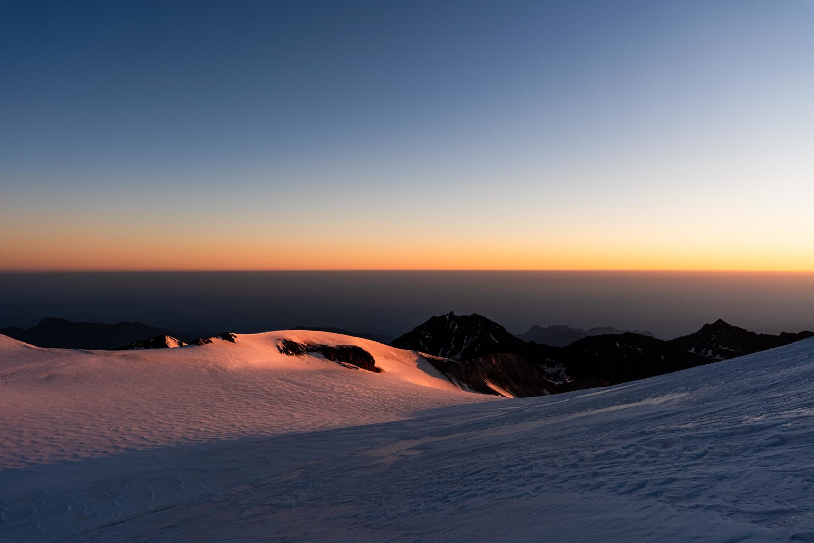 Vibrant Sunset Over the Endless Snow