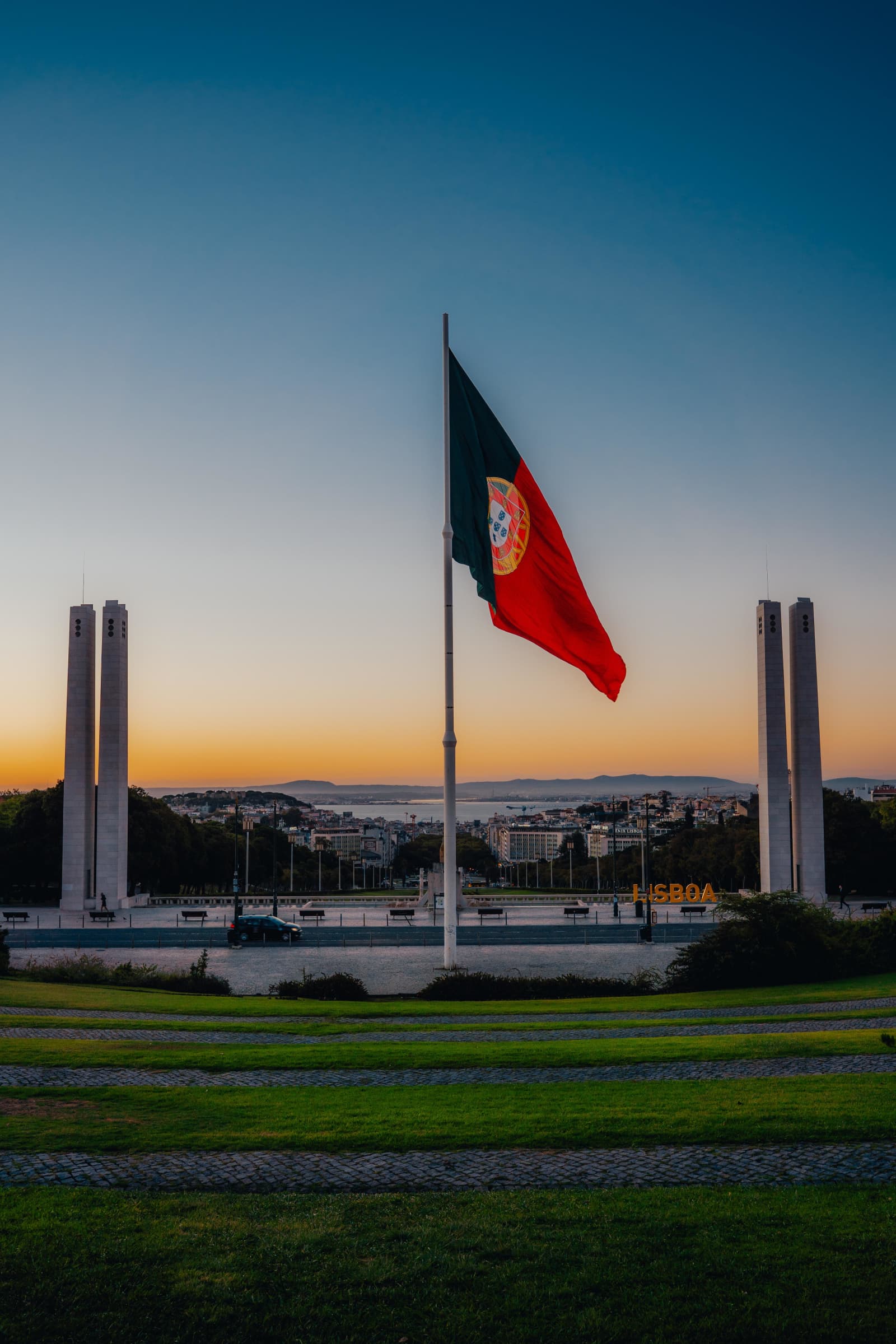 Zmierzch nad Parque Eduardo VII