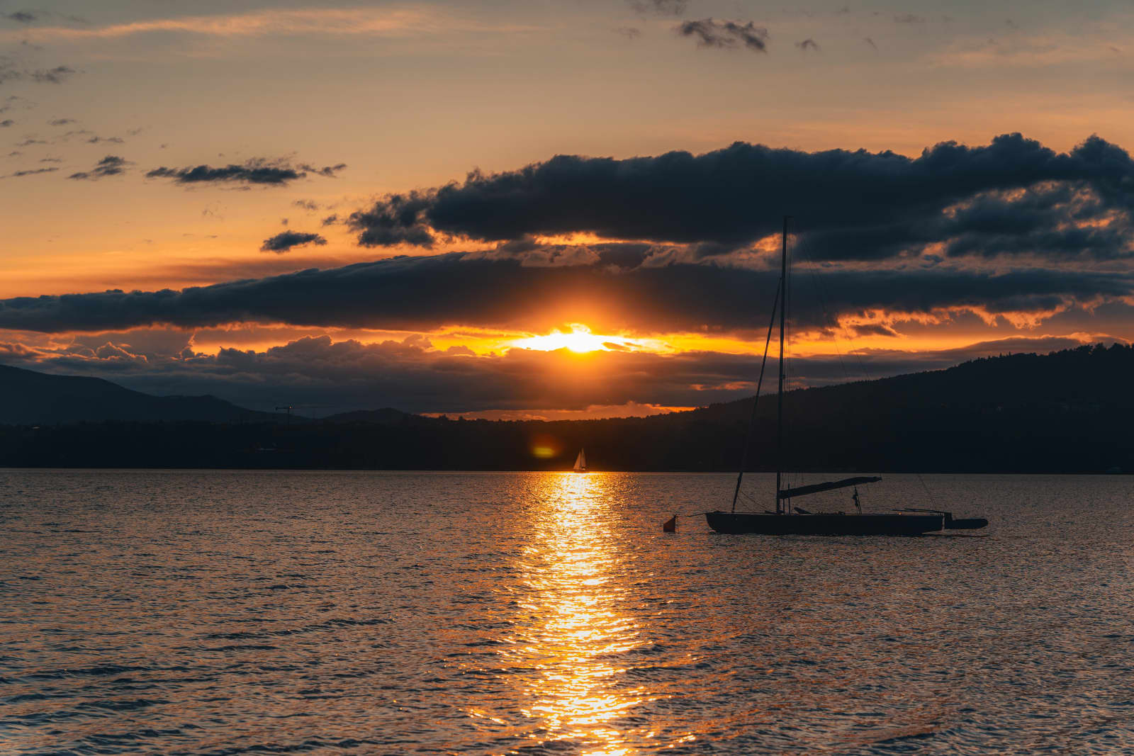 Boat at sunset