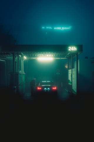 Cinematic foggy day
