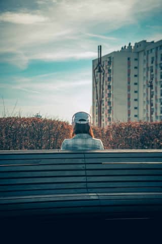 Woman enjoying sun