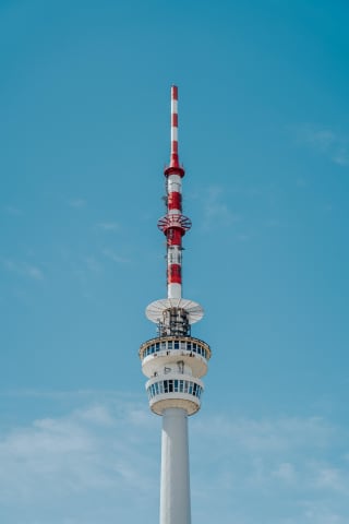 Praděd Tower Piercing The Blue Sky
