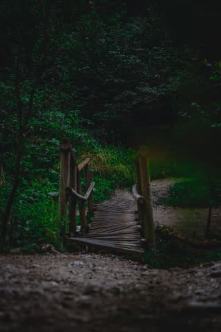 Broken bridge in Jánošíkové diery