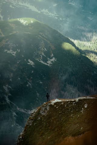 Person enjoying West Tatras