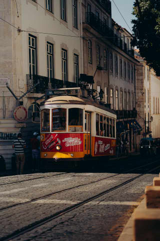 Tram 28 Weaving Through the Streets of Lisbon