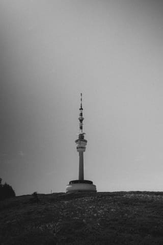 Praděd Tower Rising Over Bare Ridge