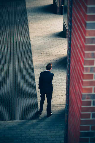 Man in black