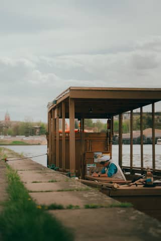 Kapitan i jego łódka