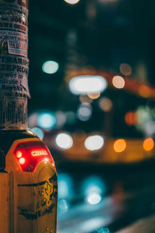 Tramwaj z bokeh