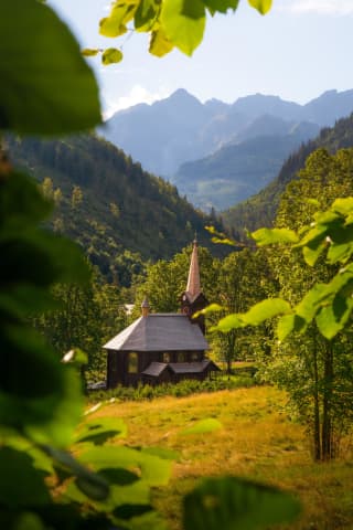 Wooden Chapel At Tatranská Javorina In Summer Light