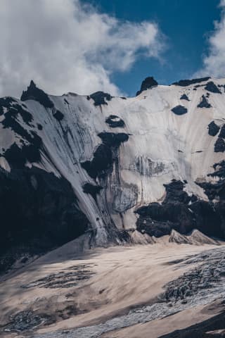 The Texture of Gergeti Glacial Wall