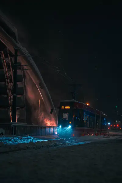 Tram at Rondo Sztuki