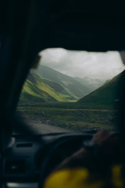 Road Trip View of the Green Valley