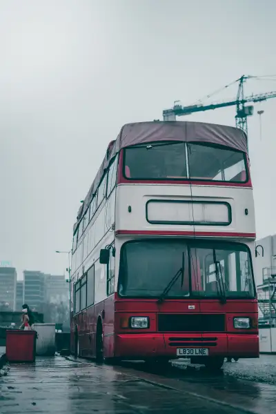 London bus in Warsaw