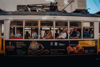 Passengers Inside a Lisbon Tram