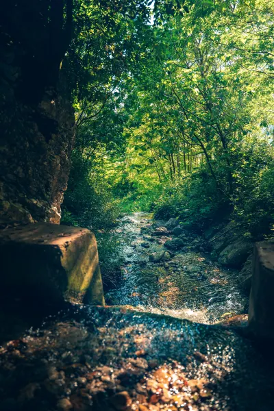 Stream near start of Rio Sallagoni Via Ferrata