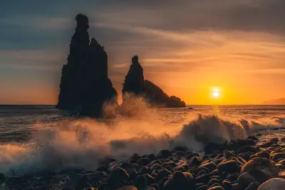 Sunrise on Miradouro Ilheus da Ribeira da Janela