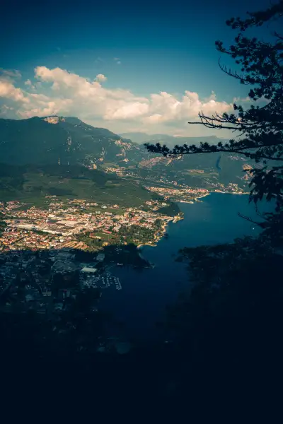 View at Lake Garda from Cima Sat