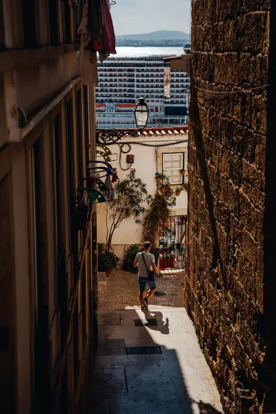An Alfama Alley Opening onto the Port