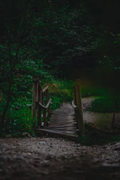 Broken bridge in Jánošíkové diery