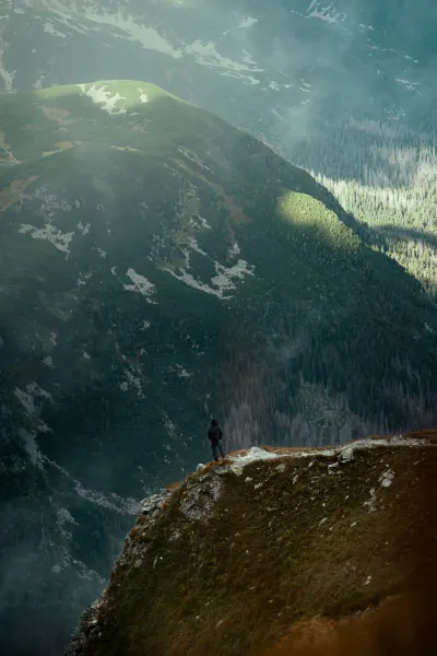 Person enjoying West Tatras