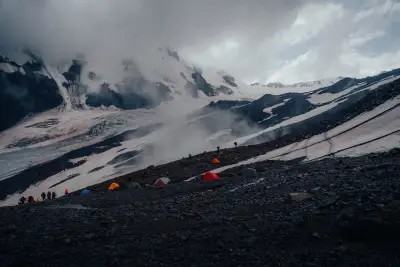 High Altitude Camp on the Glacier Edge
