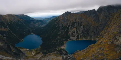 Eye of the Sea and Black Lake below Mount Rysy