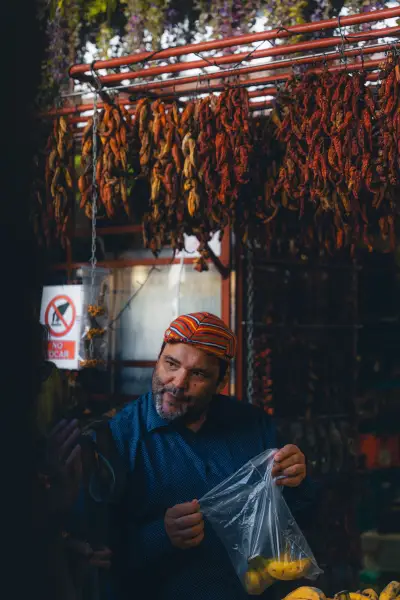 Seller at Farmers' Market