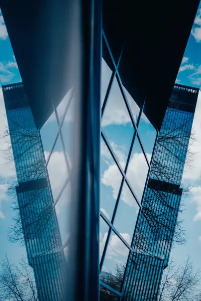 Reflection of KTW skyscraper