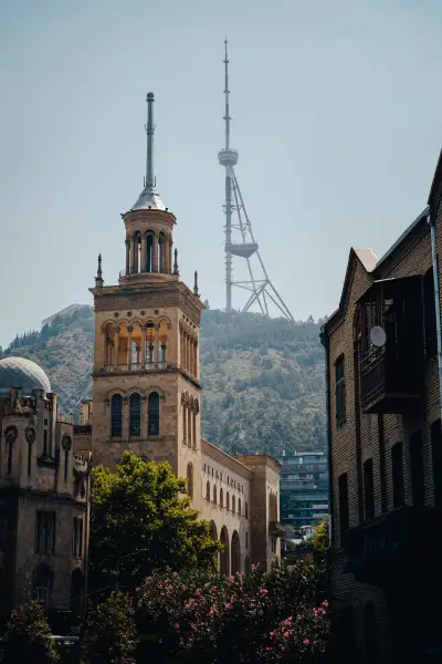 The City Hall Tower and the TV Tower, Tbilisi