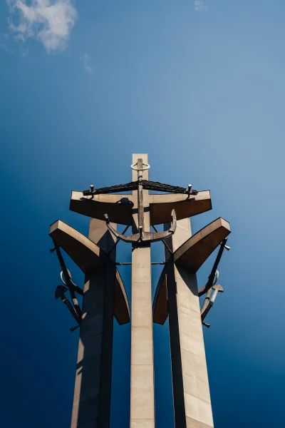 The Monument to the Fallen Shipyard Workers 1970 Against the Sky