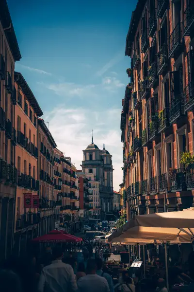 One of the street coming from Plaza Mayor
