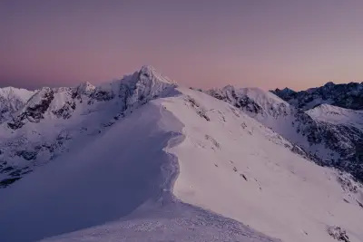 Świnica after sunset