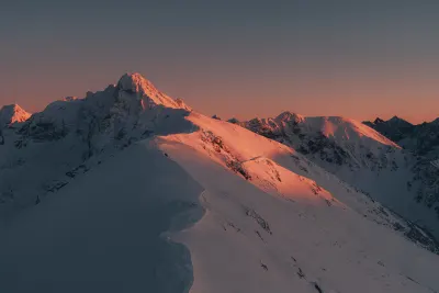 Świnica during sunset