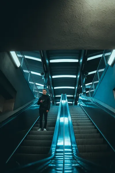 Escalators at main train station