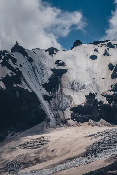The Texture of Gergeti Glacial Wall