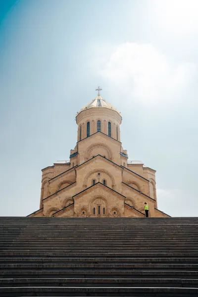 Stairs Leading to the Holy Trinity Cathedral (Tsminda Sameba), Tbilisi
