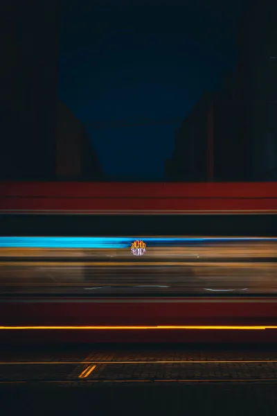 Long exposure on Zachód Słońca neon