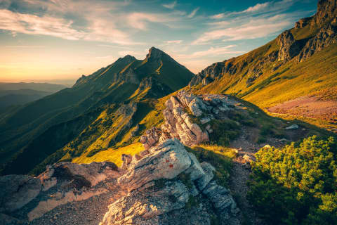 Sunset Glow Over Vyšné Kopské Sedlo