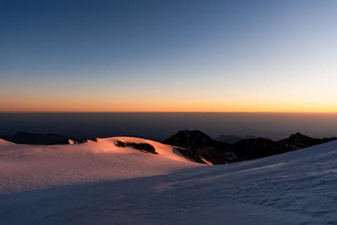 Vibrant Sunset Over the Endless Snow