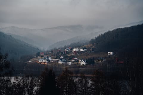 Mist Settling Over Kiczera Hamlet
