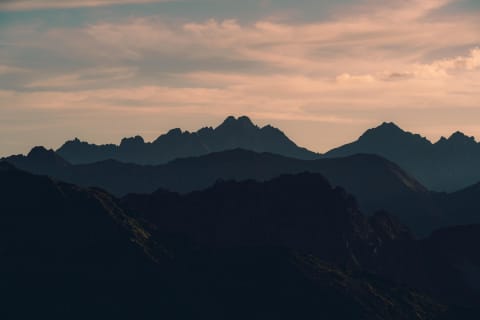 Layered Ridges Of The Tatry At Sunset
