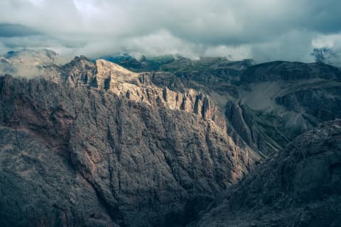 Sztormowe światło Dolimitami - Seceda
